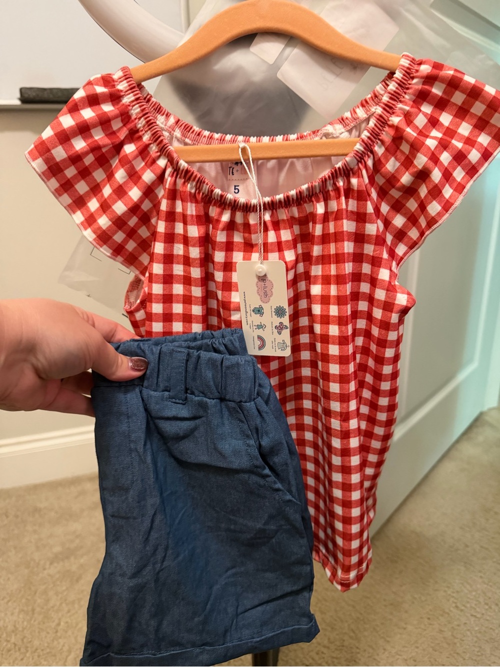 PETE + LUCY GINGHAM PICNIC SET SIZE 5